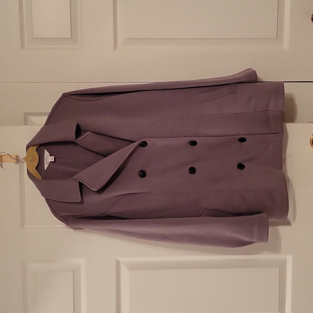 Poly-Cotton Knit Peacoat